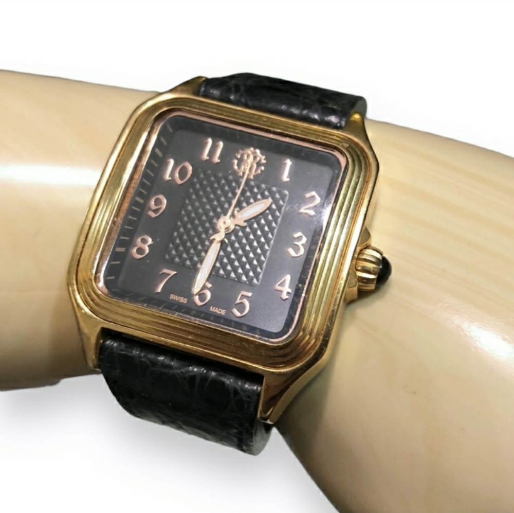 ROBERTO CAVALLI Women’s Venom Watch Crocodile Strap EUC! - Picture 8 of 8